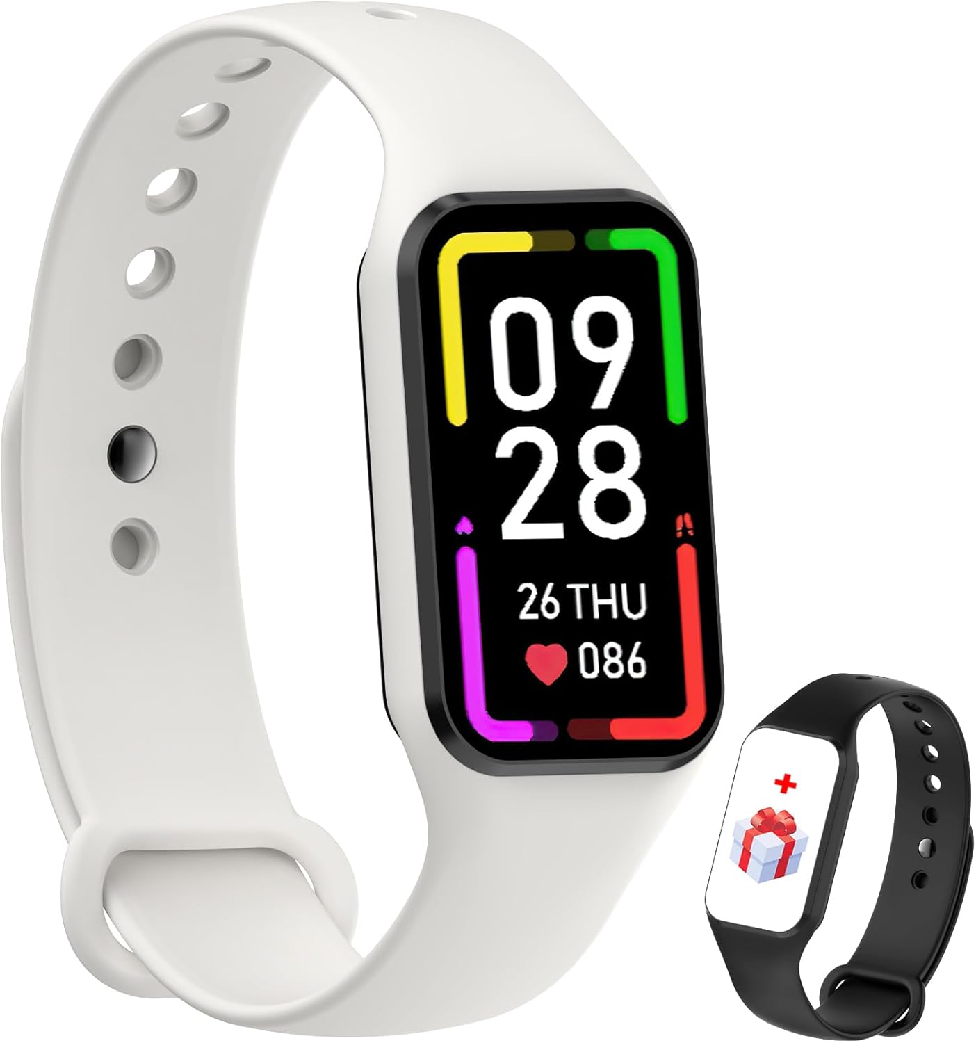 IOWODO R1 Smartwatch Uomo Donna con ossimetro (SpO2) Monitor Contapassi frequenza cardiaca Sonno Pedometro,Smart Watch Donna Uomo con notifica messaggi,IP68 Impermeabile per Android iOS (2 Cinturini) IOWODO R1 Smartwatch Uomo Donna con ossimetro (SpO2) Monitor Contapassi frequenza cardiaca Sonno Pedometro,Smart Watch Donna Uomo con notifica messaggi,IP68 Impermeabile per Android iOS (2 Cinturini)