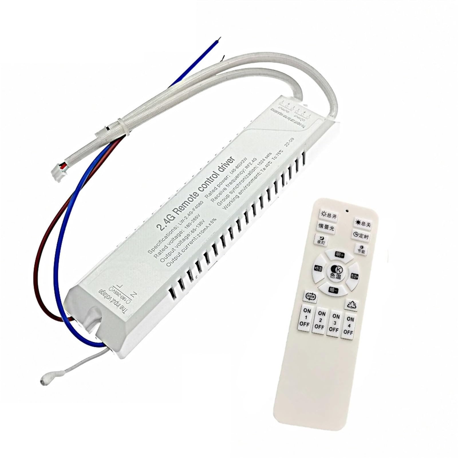 Accesorios DIY para lámpara de techo con controlador LED atenuable y control 2,4G RF