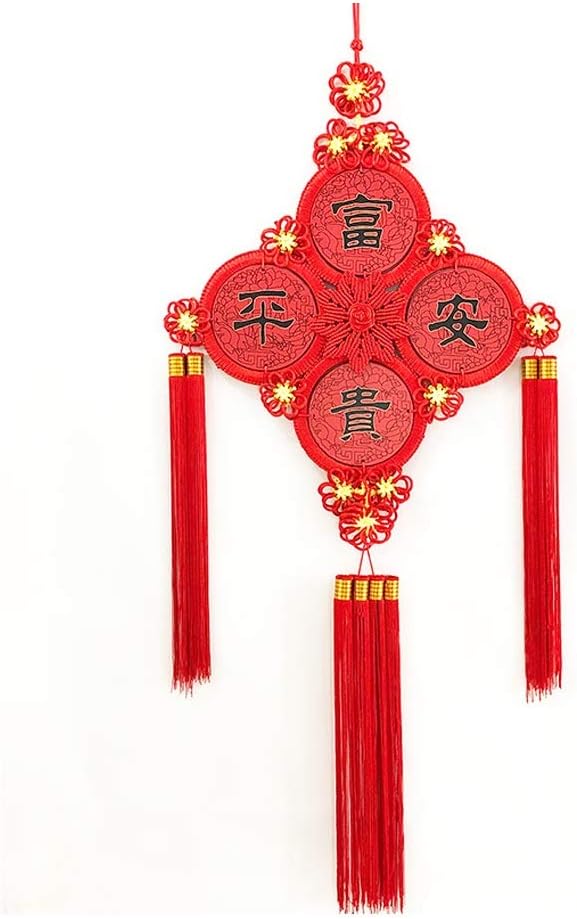 Chinese Spring Festival Home Decor Tassel Red Chinese Year Decorations Good Luck Hanging Pendant for Home Restaurant Decoration Red Chinese Knotting (Color : A)