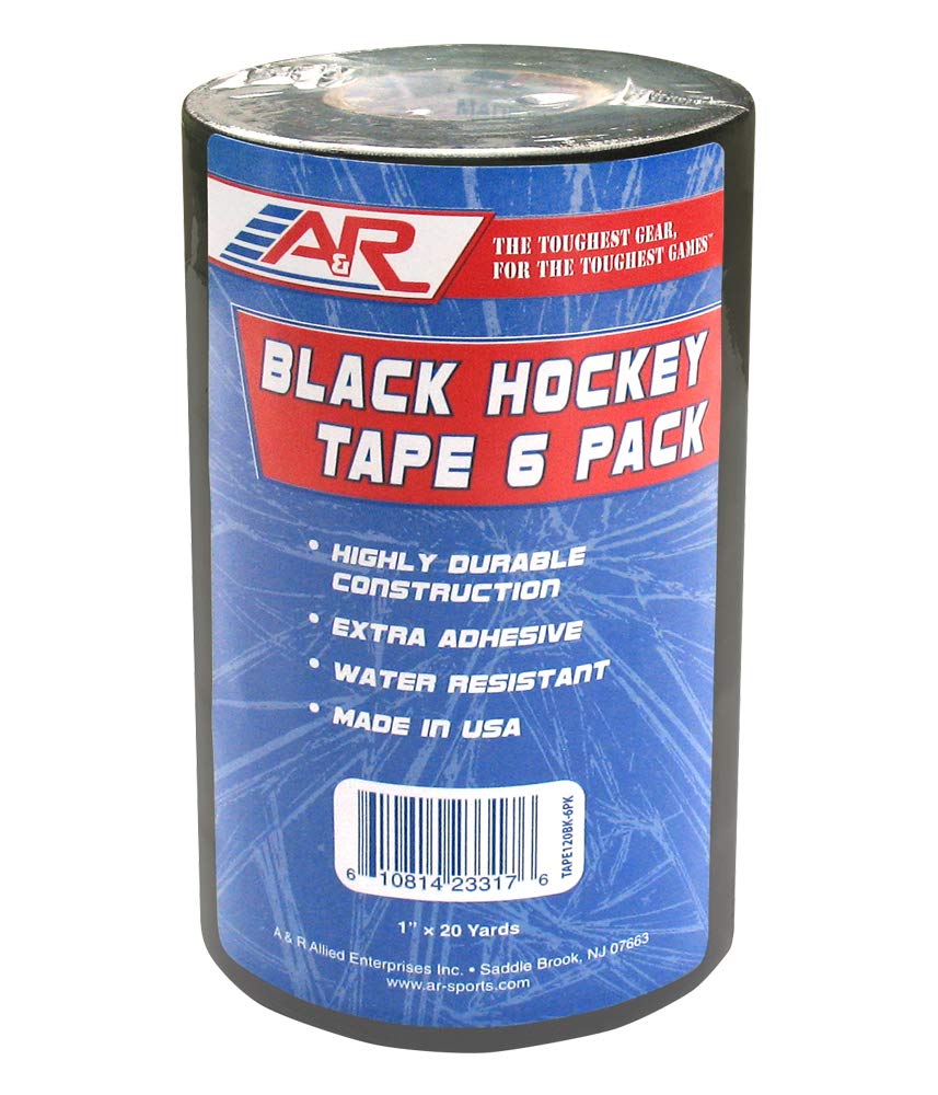 A&R Sports Black Hockey Tape (6 Pack)