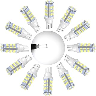 JEFLYM White 6000K c921 LED RV Bulbs 921 912 RV Trailer Camper Boat 12 Volt DC Interior Light,T10 194 168 Car Dome Map License Lights,W16W 921 LED Reverse Backup Light Bulbs,42-SMD, Pack of 12