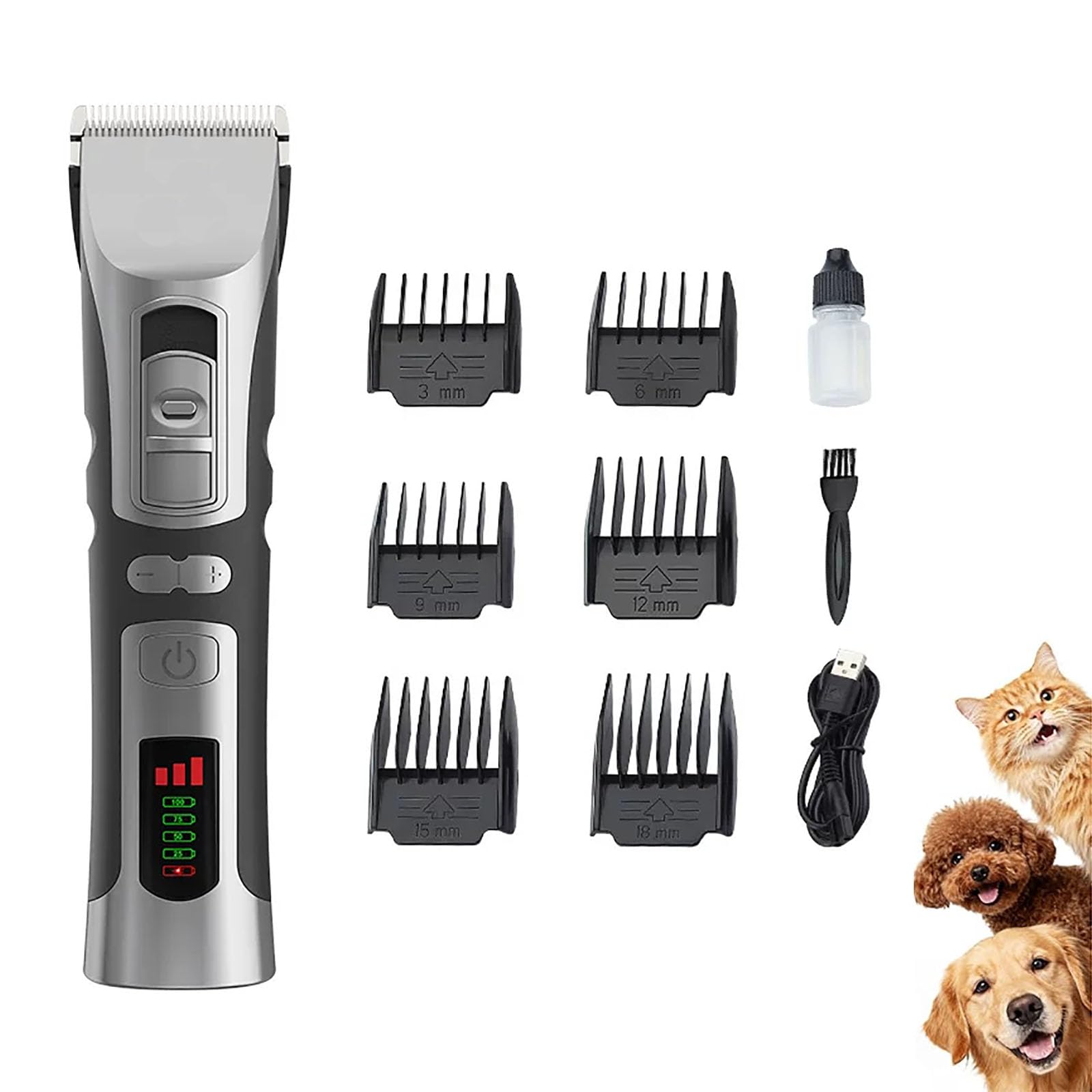 Eanmoda V3 Dog Clippers, Professional Dog Grooming Clippers
