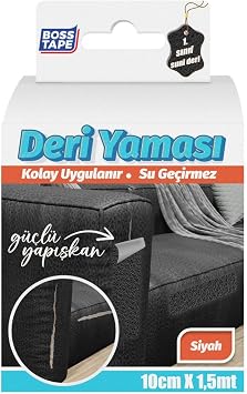 Boss Tape Deri Yama, 1,5 Metre Uzunluk x 100 mm Kalinlik, Siyah
