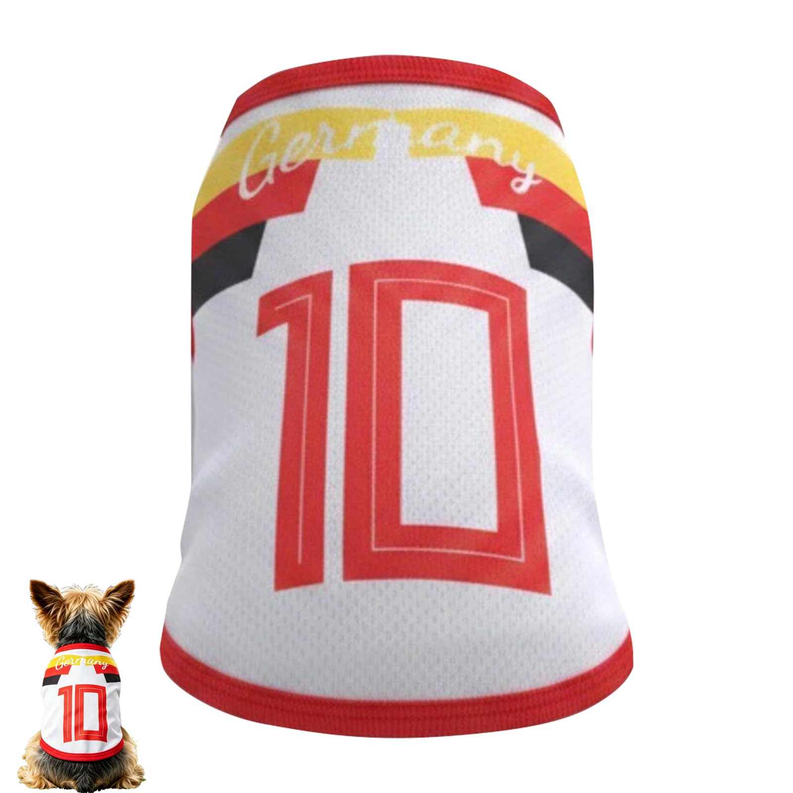 Dog Football Shirt, World Soccer Shirt for Dog, Breathable Mesh Sleeveless Puppy Sports Costume Football Sportswear Pet Clothes Gifts For Fans Pet Lovers Clothes for Small Puppy (XXL)