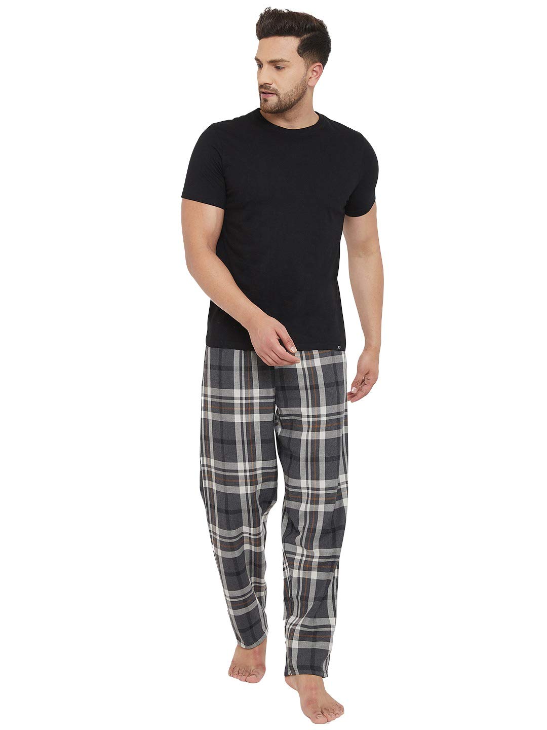 weekend-x Men's Cotton Checkered Nightwear Set Pack of 1-picture-53