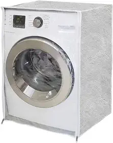Capa Para Maquina Lavar Flanelada Lava e Seca Abertura Frontal 4kg a 11kg Com Abertura em Ziper Visor Transparente Varias Marcas LG Brastemp Samsung Electrolux Philco Midea Panasonic Cor (CINZA CLARO)