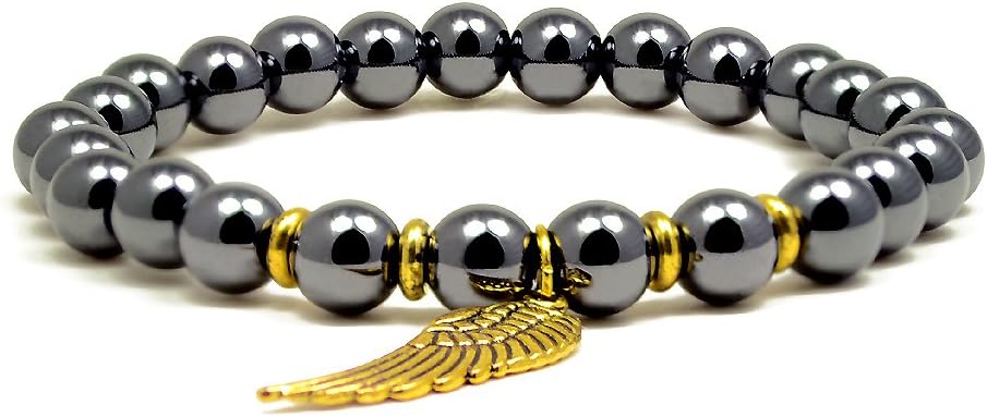 Accents Kingdom Hematite Bracelet with Golden Wing