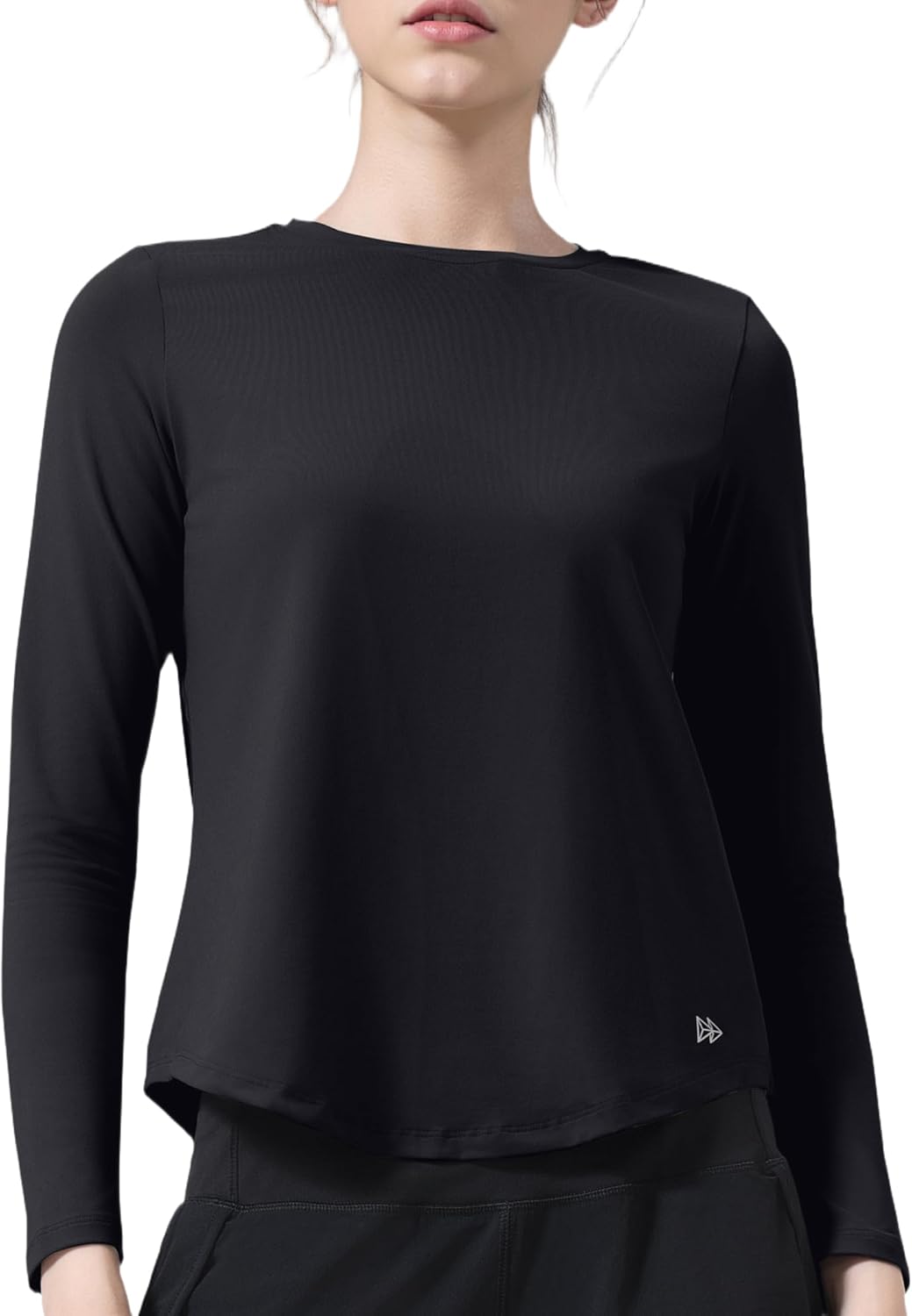 Yvette Women's Long Sleeve Athletic T-Shirts Workout Running Basic Tee Tank Top Gym Casual Shirts