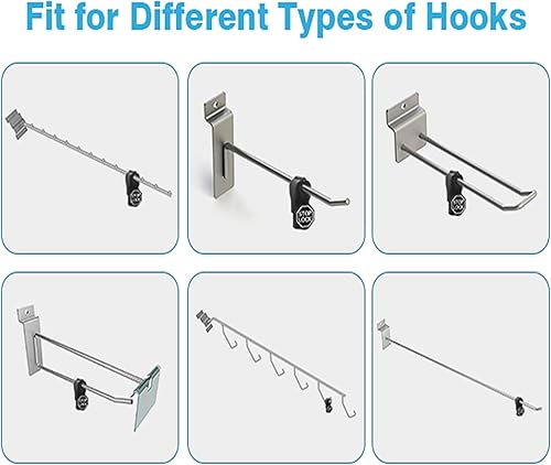 Miniatura 3 de IRONWALLS 100 cerraduras de gancho de clavija (negro)