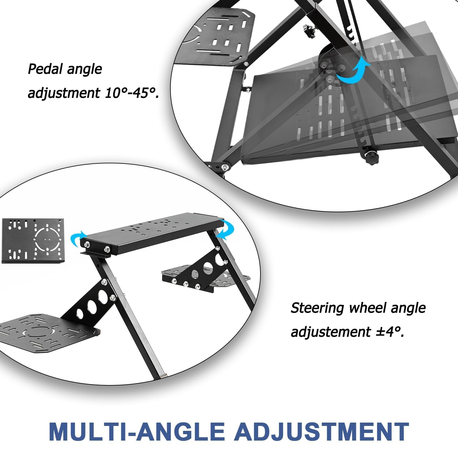 Anman Foldable Flight Simulation Cockpit 3.0 with Fixed Slot Fit for Logitech/Thrustmaster/Hotas Warthog/Fanatec,Electronics Adjustable Fight Sim Mount Pedals, Steering Wheel Not Included