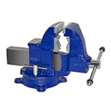 Yost Vises 32C Combination Vise &vert; 4&period;5 Inch Jaw Width Heavy-Duty Utility Pipe and Bench Vise &vert; Secure Grip with Swivel Base and Large Pipe Jaw Capacity &vert; Made with Ductile Iron &vert; Blue