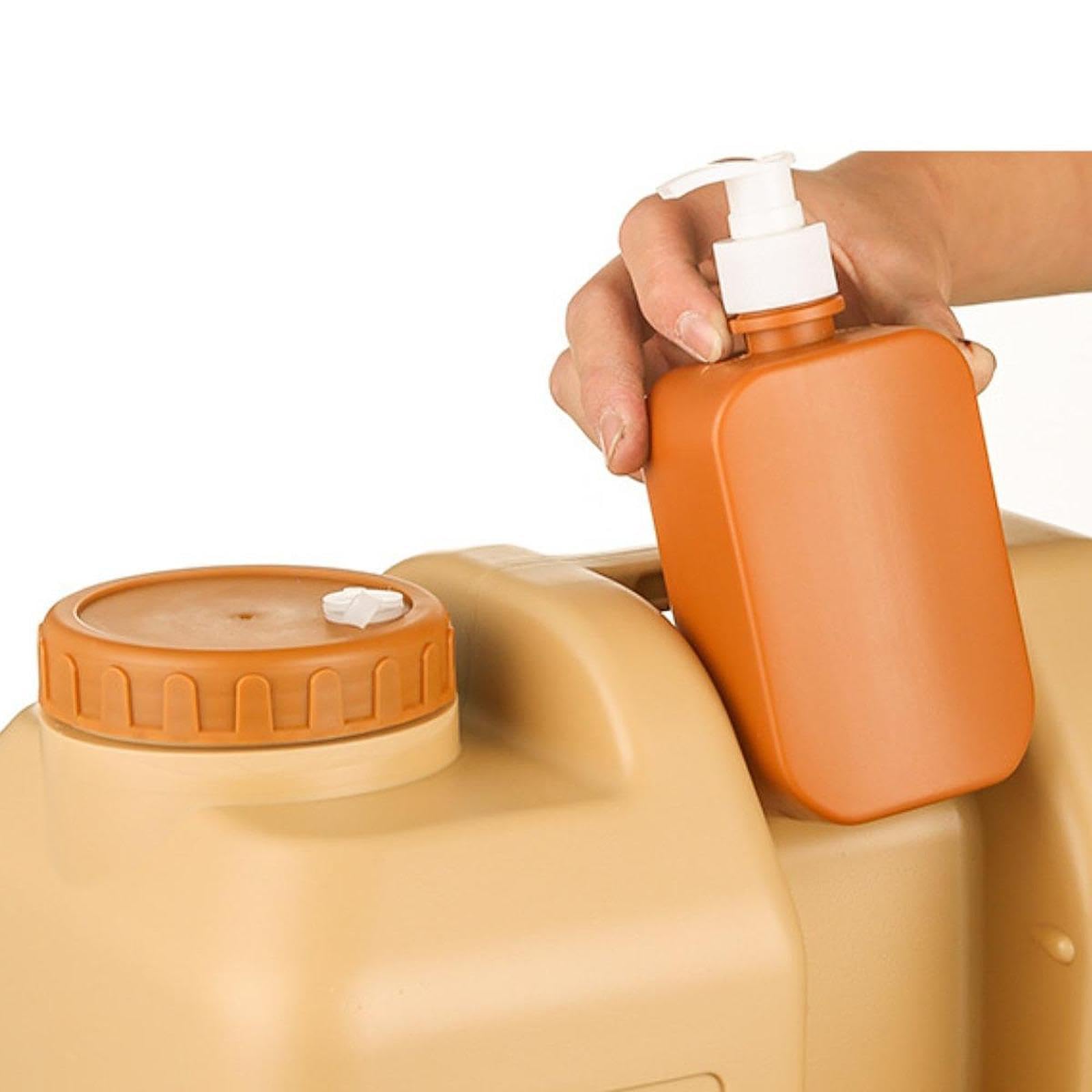 Wasserkanister mit Und Seifenspender, Tragbarer, Lebensmittelechter Wasserbehälter für Camping, Grillen Und