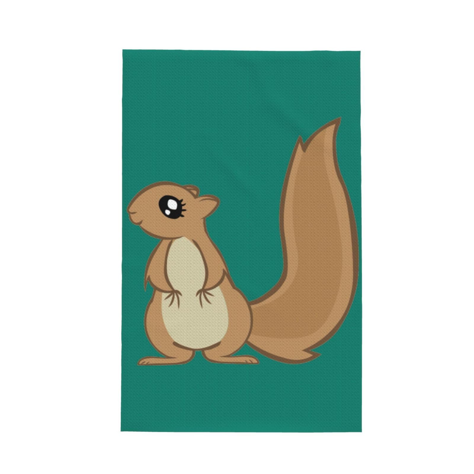 aabkjgfr Squirrel 。 Print Waffle Kitchen Towels,Absorbent Dishcloths,Household Tableware Wipes,Multi-Functional Tea Towels