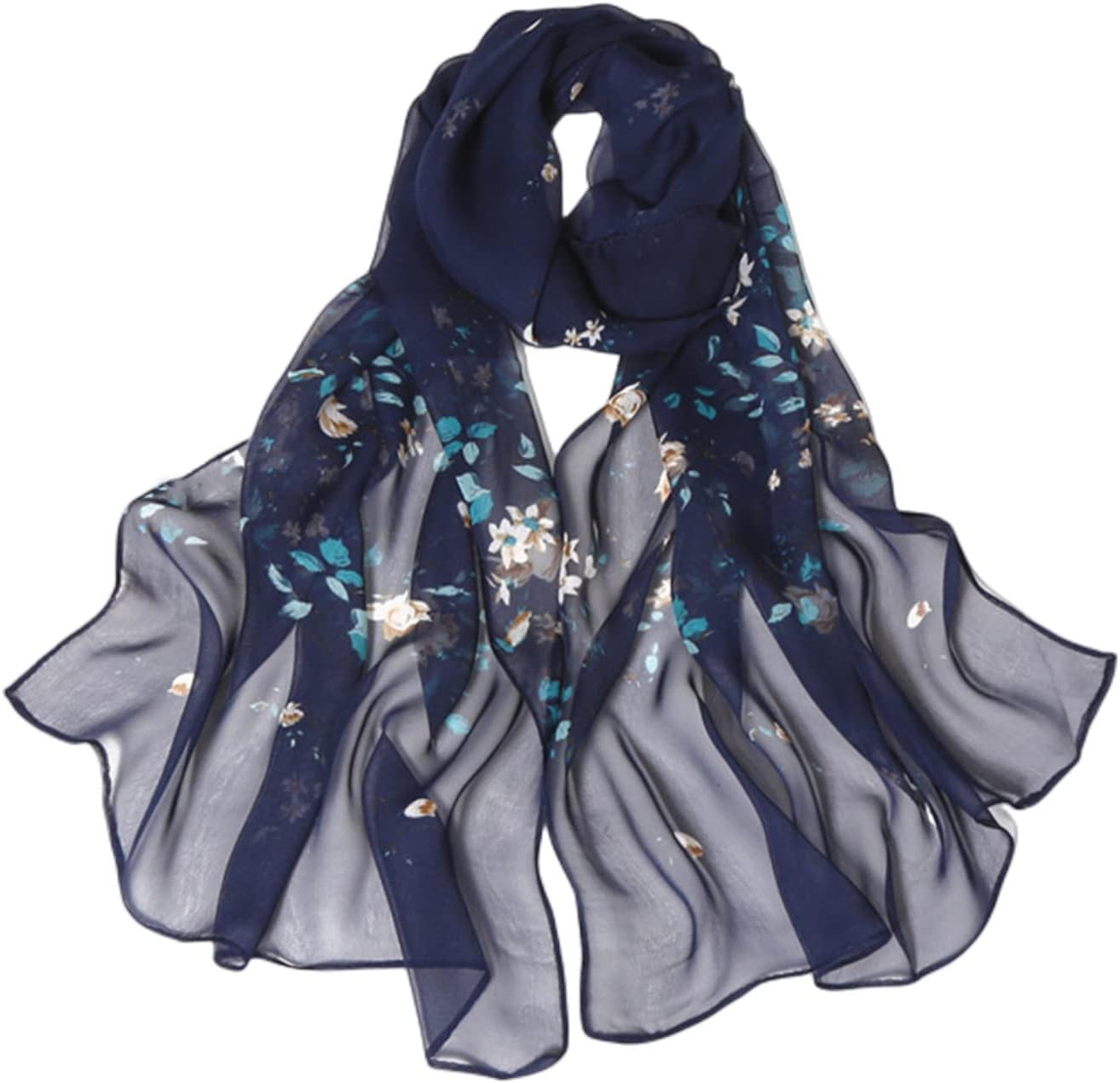FAIRYGATEWomen's Scarves & Wraps Lightweight Chiffon Neck Scarf Eye Catching Colours Pattern Ladies Scarf 20A42