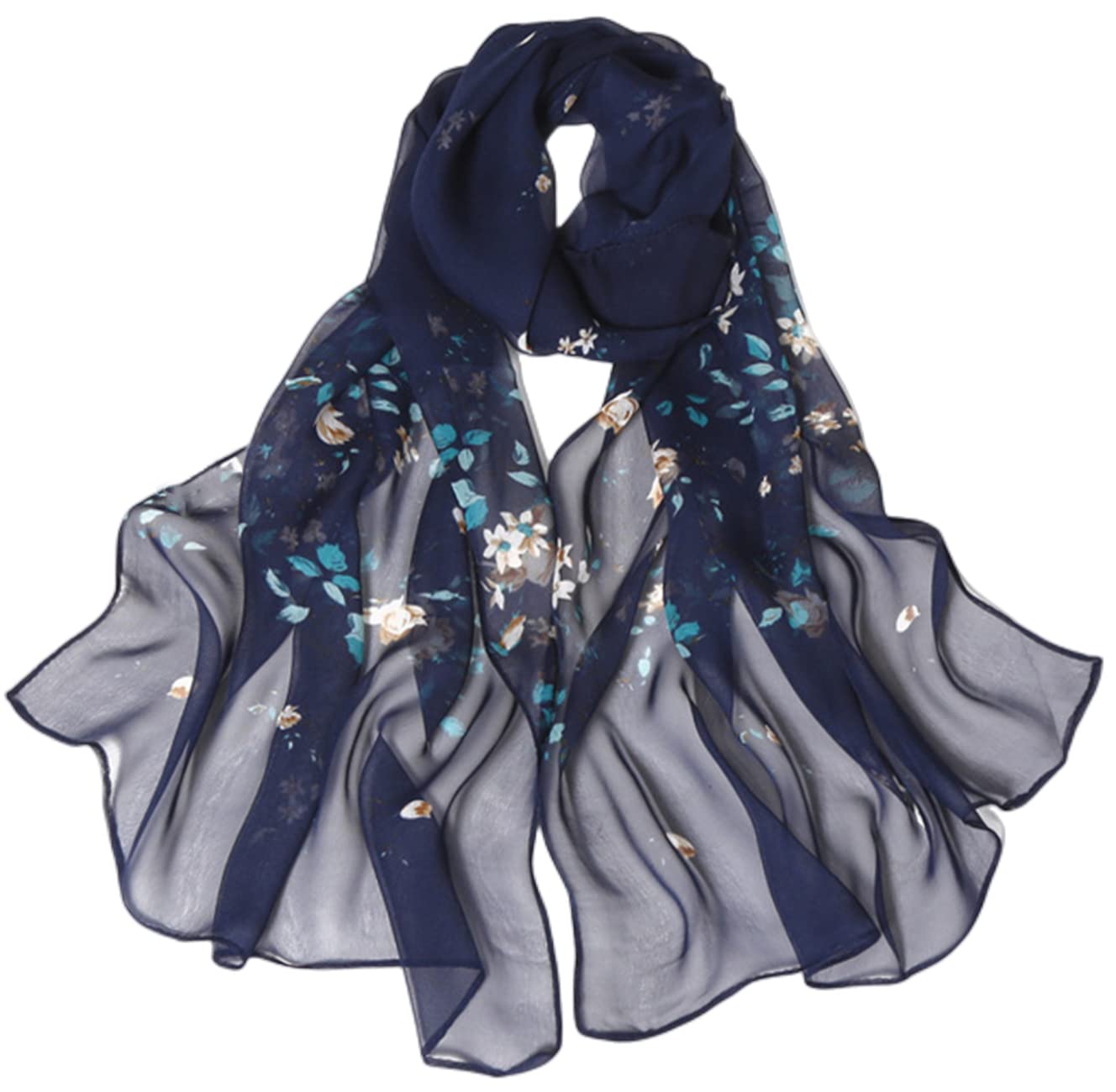 FAIRYGATEWomen's Scarves & Wraps Lightweight Chiffon Neck Scarf Eye Catching Colours Pattern Ladies Scarf 20A42