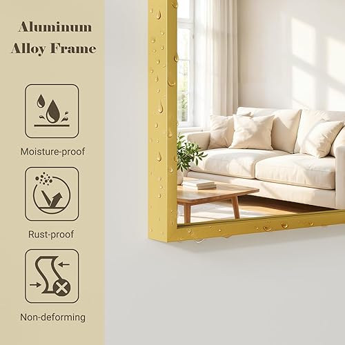 Miniatura 7 de Espejo de longitud completa de gran tamaño, espejo de piso arqueado de 38 x 77 pulgadas, espejo de cuerpo completo con soporte, espejo para