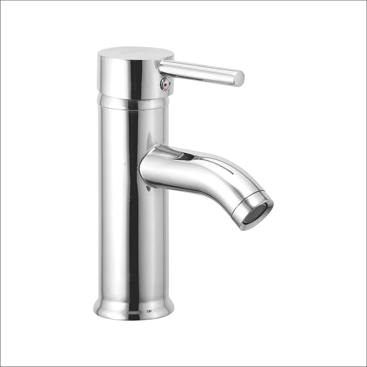 CHILLY-S Single Lever Basin Mixer with Provision for Hot & Cold Water || Including 450 mm S.S Connecting Hoses || Chrome Finish || Delta