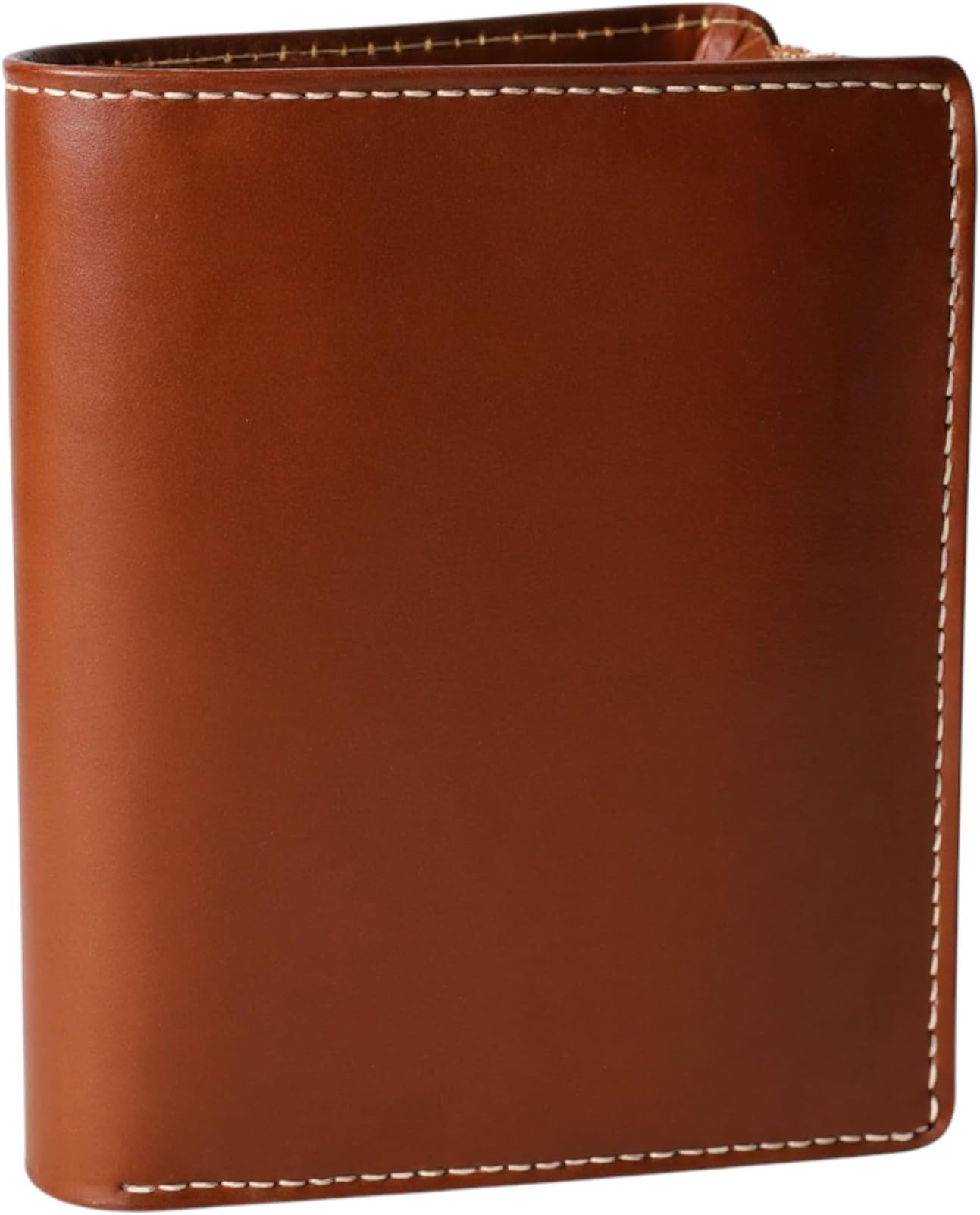 Men’s RFID Blocking Real Leather Wallet with Zipper – Slim Tan Bifold Wallet with 8 Card Slots, ID Window, Coin Pocket, Banknote Section & Gift Box – Premium Handmade Leather 4016