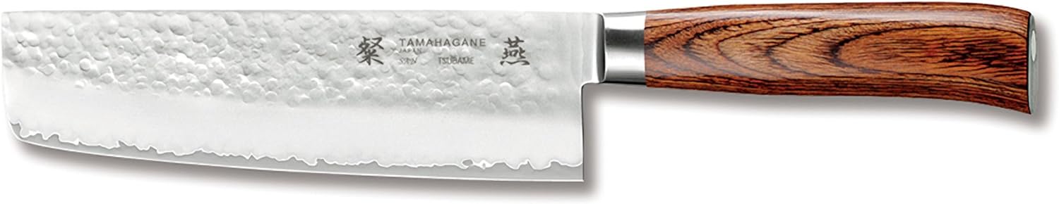 Tamahagane San Tsubame Wood SNH-1114-7 inch, 175 mm Santoku Knife