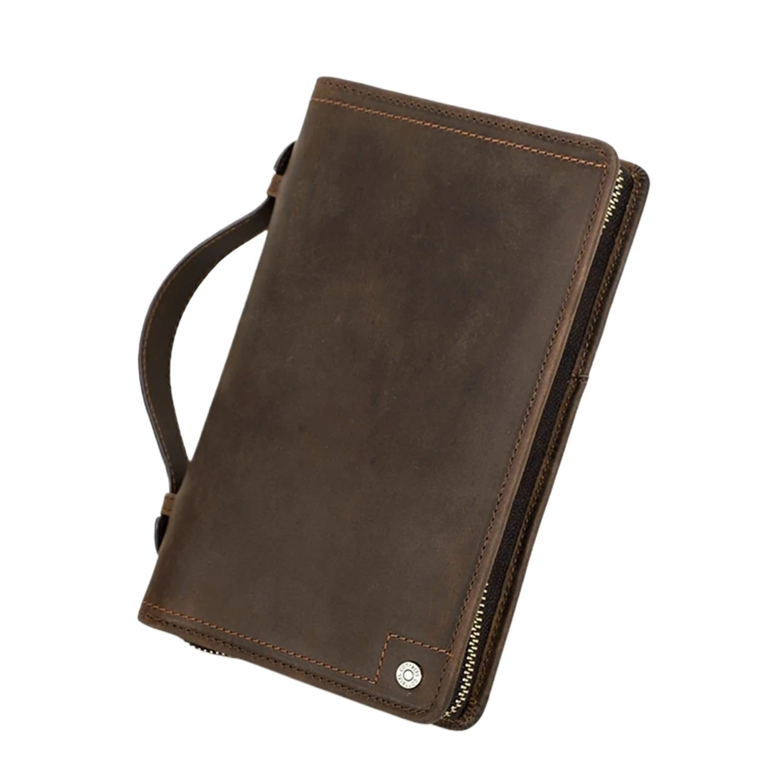 Portafogli da viaggio for passaporto familiare in pelle Porta carte Borsa uomo Custodia Airtag di lusso lunga per Documenti di Viaggio