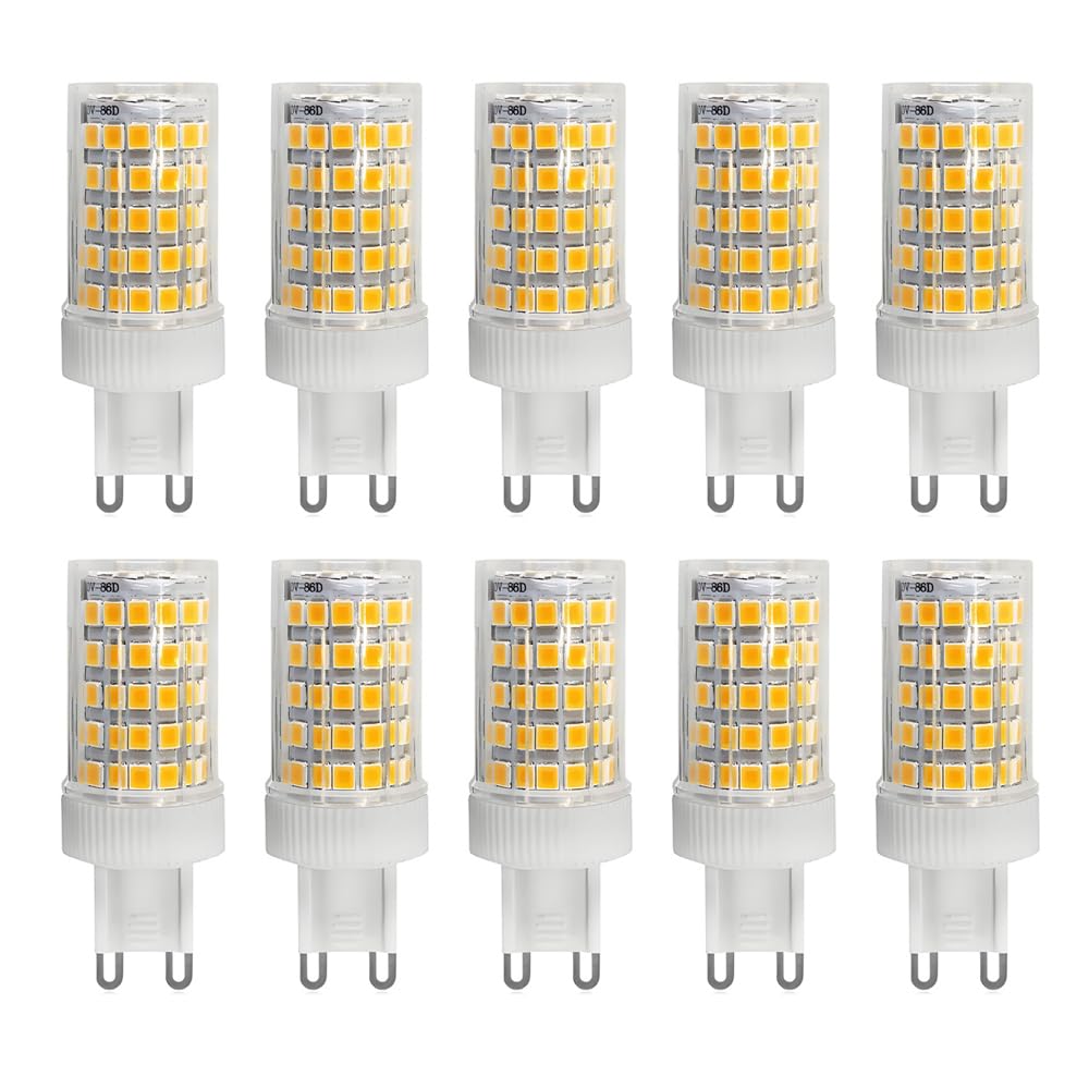 Jiotouhu G9 LED Bulb, 10W G9 Led Lamps (Equivalent to 100W Halogen Bulbs G9), G9 Led Bulbs Warm White 3000K, Flicker-Free, 360 Degree Angle, AC 220-240V, Pack of 10