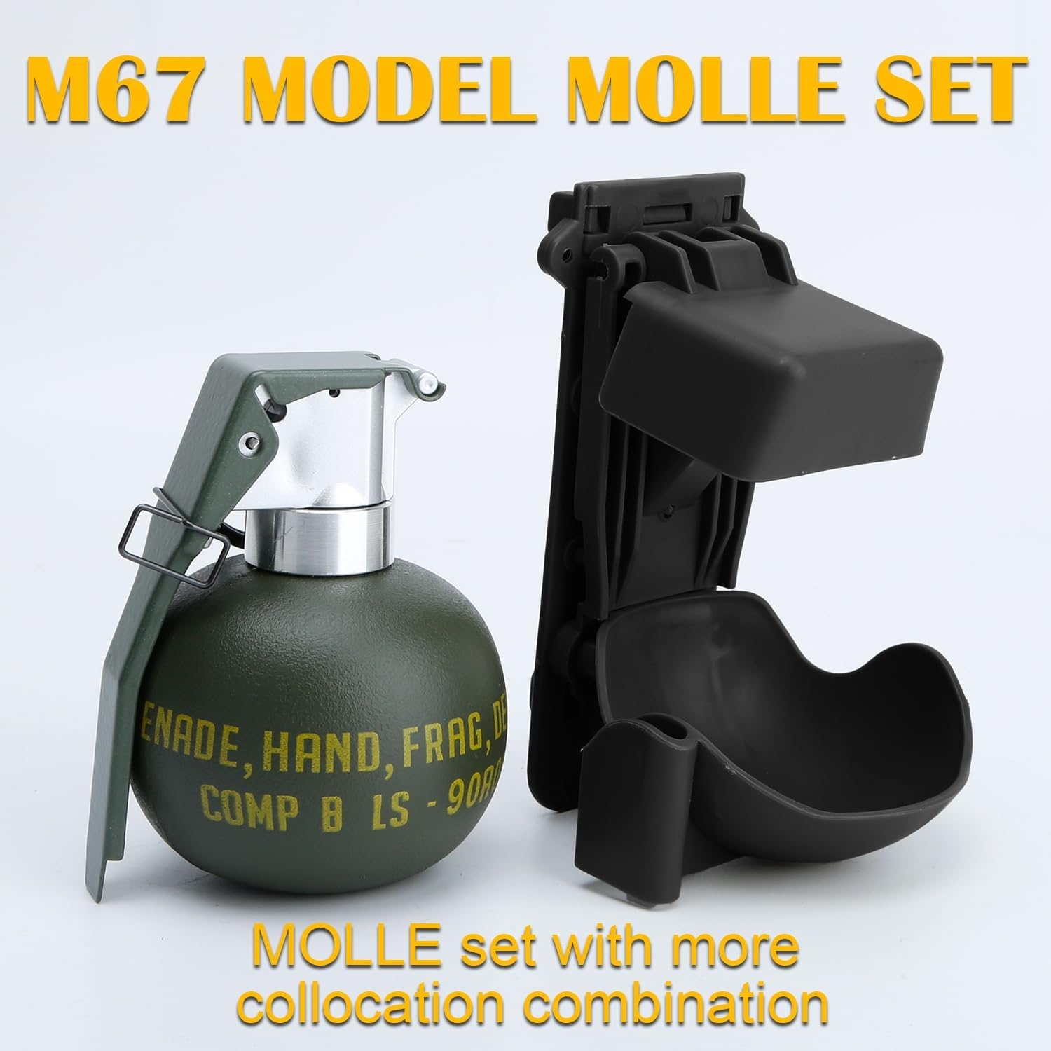 Modello di Granata Finta Tattica Giocattolo, Granate in plastica, Accessori for equipaggiamento tattico CS Airsoft for Fan dell'Esercito, Cosplay