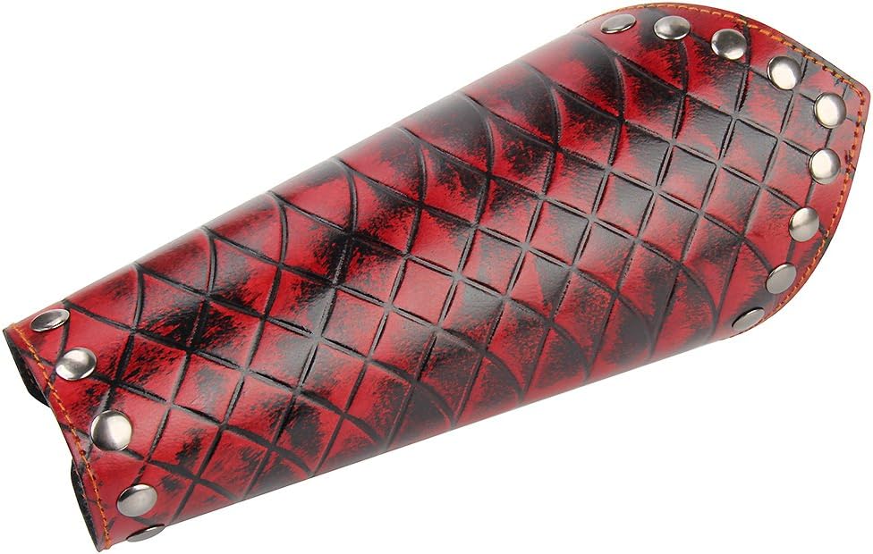 COOLLA Knight Genuine Leather Gauntlet Wristband Wide Bracer Arm Armor Cuff