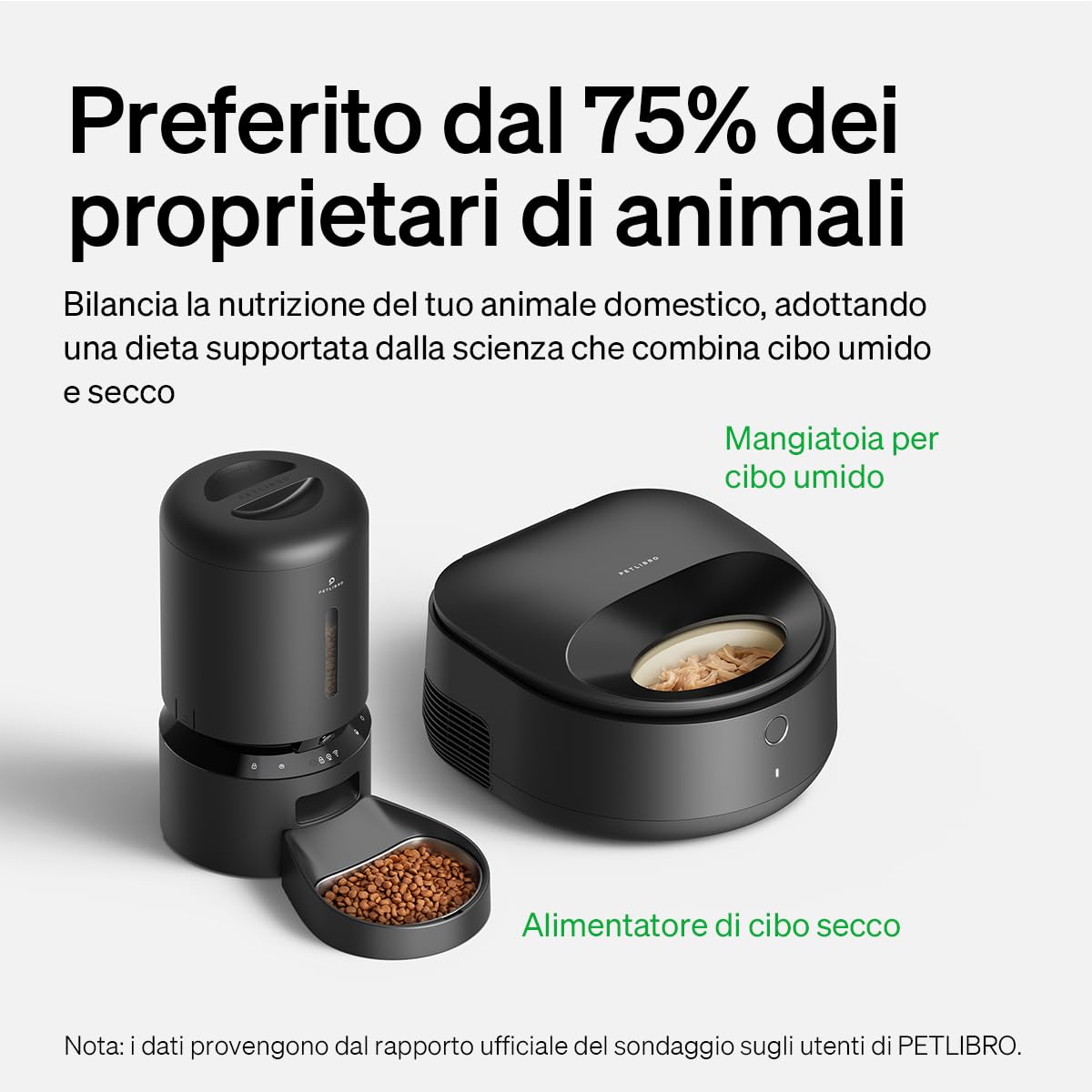 PETLIBRO Distributore Automatico Cibo Gatti Umido, Raffreddamento a Semiconduttore, 2,4 GHz Controllo Wi-Fi Smart App, Dispenser Automatico Cibo Umido, Fresco per 3 Giorni