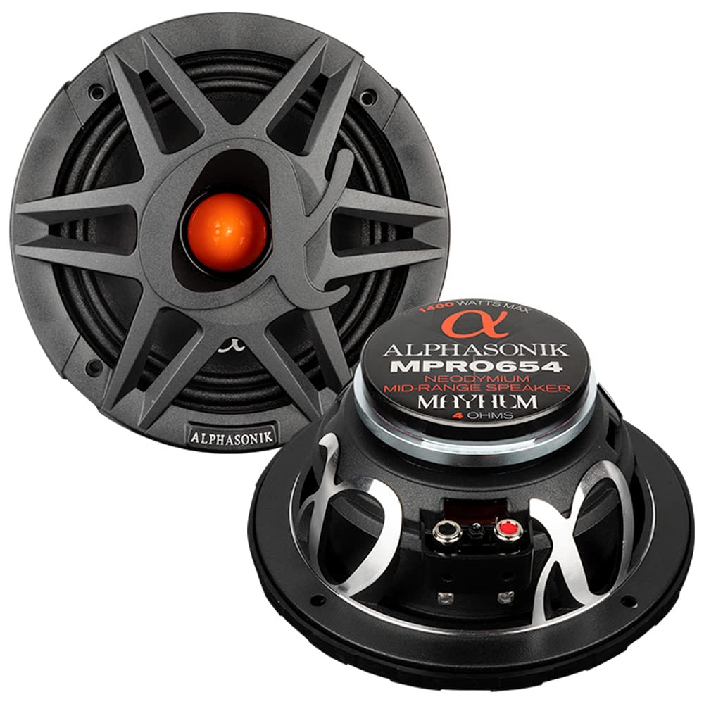 Amazon.com: Alphasonik 1 Pair of MPRO654 Mayhem PRO Series 6.5