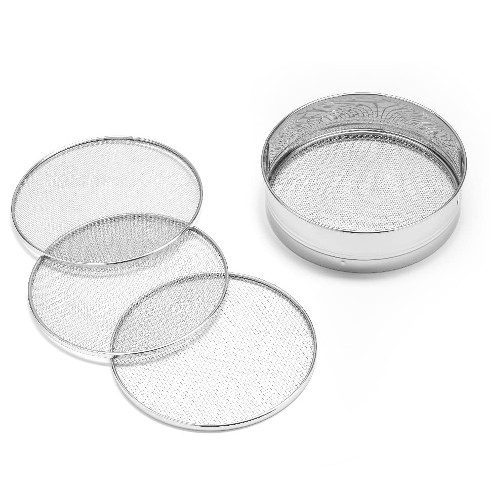 Forgast Ensemble de tamis à farine | Acier inoxydable | Tamis de cuisine à mailles fines | Tamis pour sucre en poudre | Ensemble de tamis | Indispensable...
