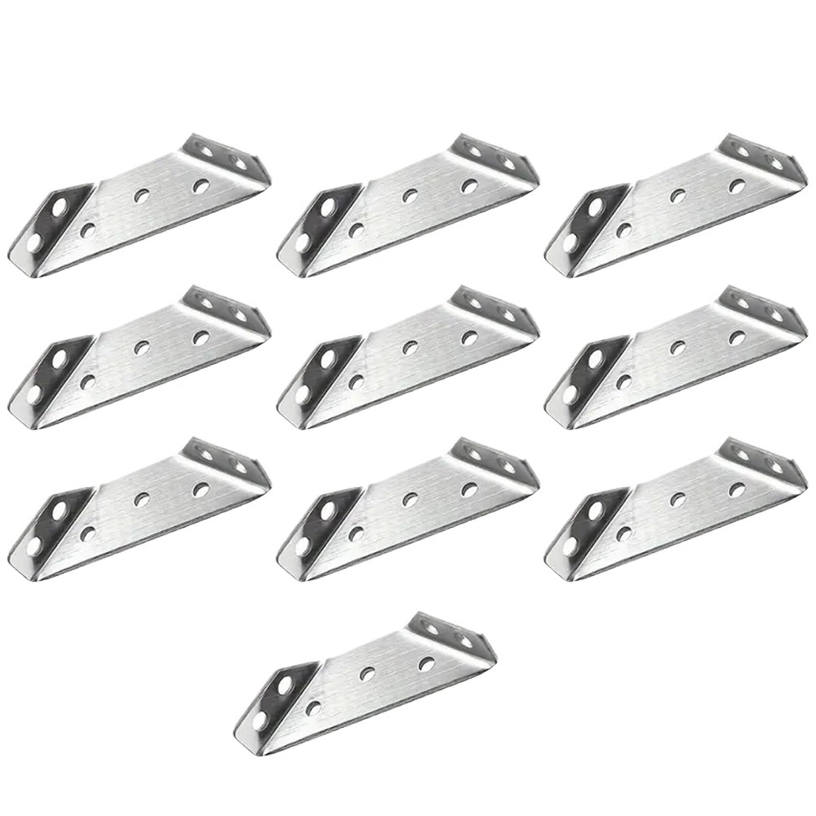 Furniture Corner Connector 10/20/40pcs Thickened Stainless Steel Angle Code 90 Degrees Right Fixed Bracket Furniture Connectors(10Pcs)