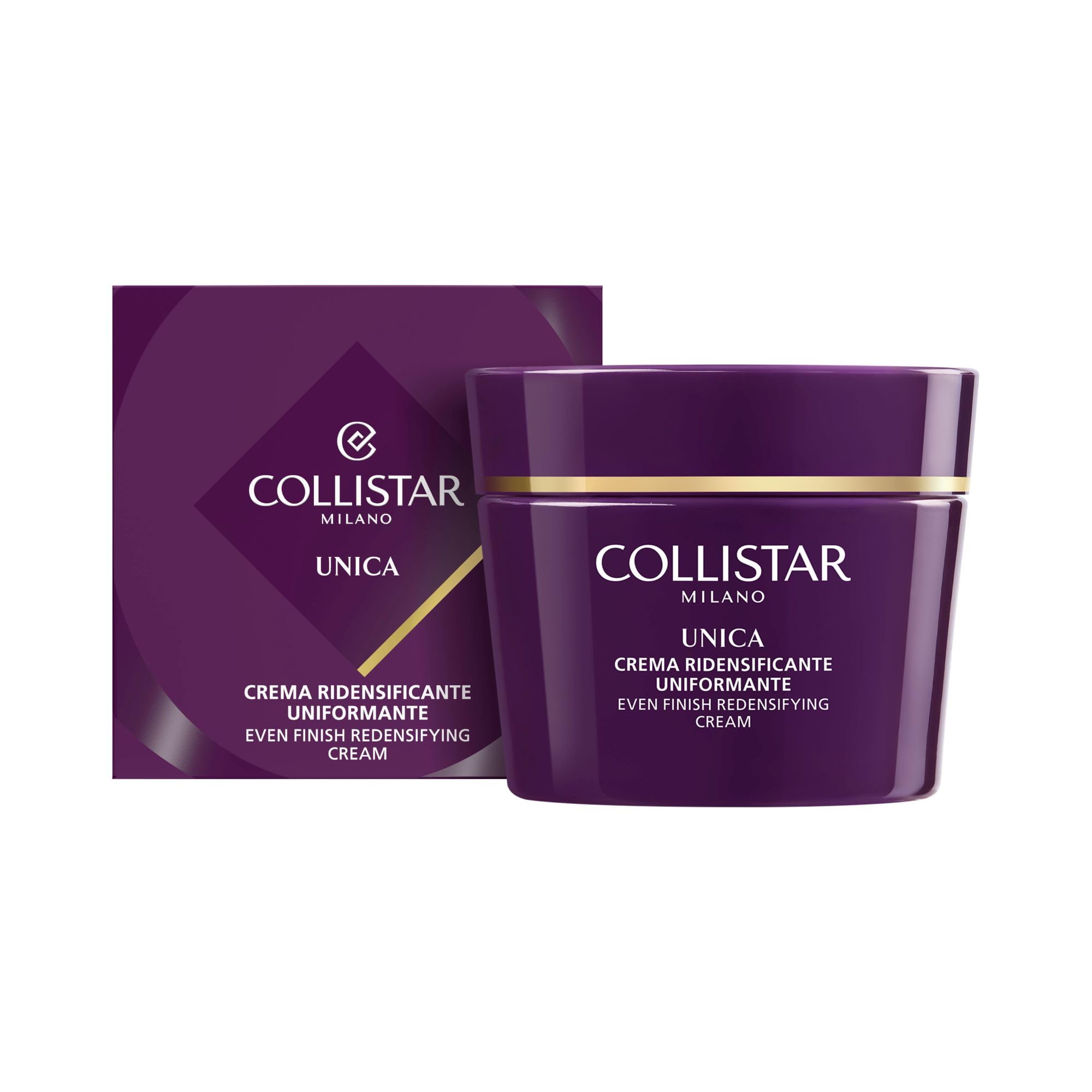 Collistar Unica Crema Viso Uniformante, Rende la Pelle Luminosa e Uniformata, Texture Ricca e Vellutata, Stimola la Produzione di Collagene, Senza Siliconi, 50 ml