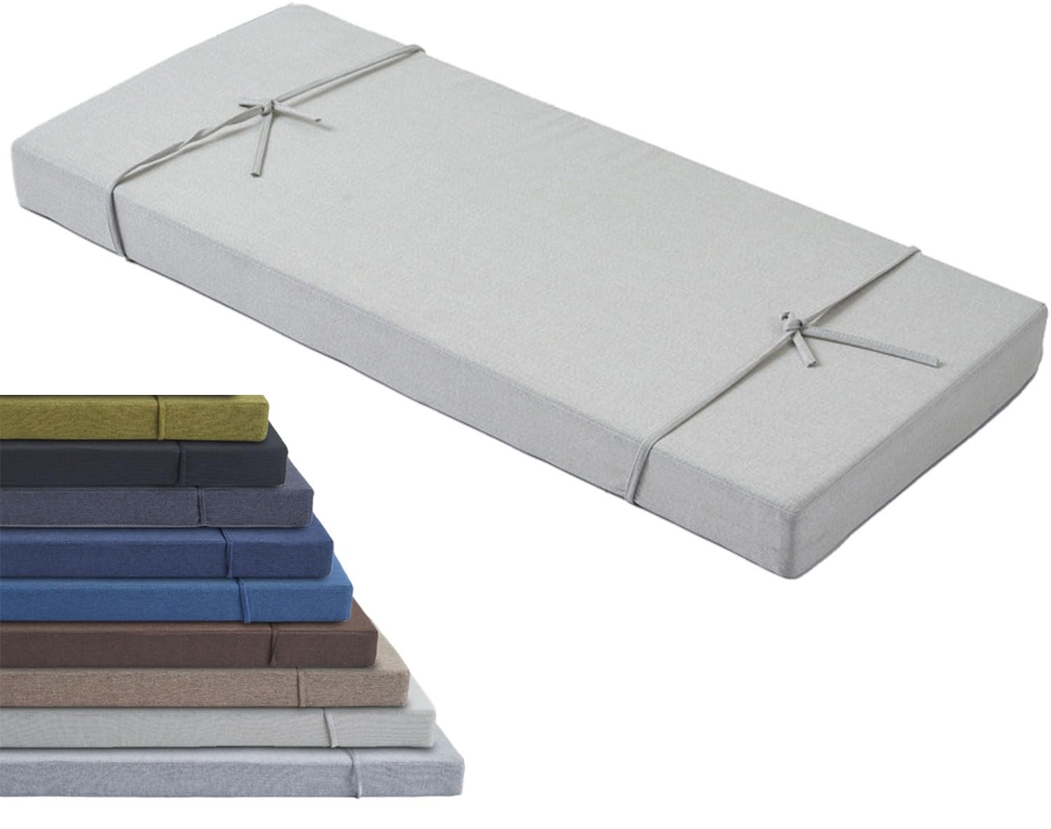 uyeoco Outdoor/Indoor Bench Cushion with Zipper - 120cm/150cm/100cm/90cm x 40cm/35cm/30cm - Non-Slip Seat Pad for Bay Windows, Garden Patio, Long Chairs, Swings & Porch Furniture(Beige,45x170x5CM)