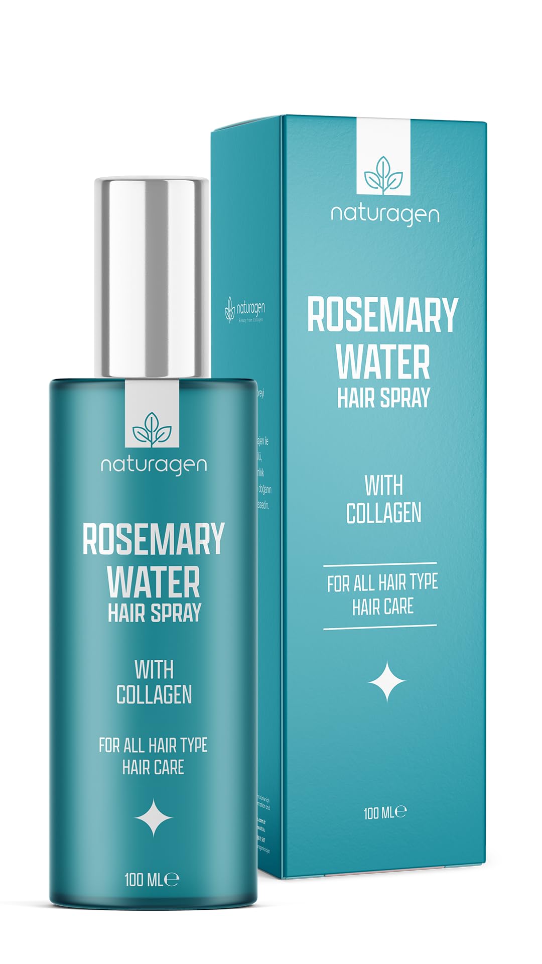 Naturagen Rosemary Water Biberiye Suyu Saç Toniği Sprey 100 ml | Kolajen İçerikli |%100 Doğal Biberiye Mayalı