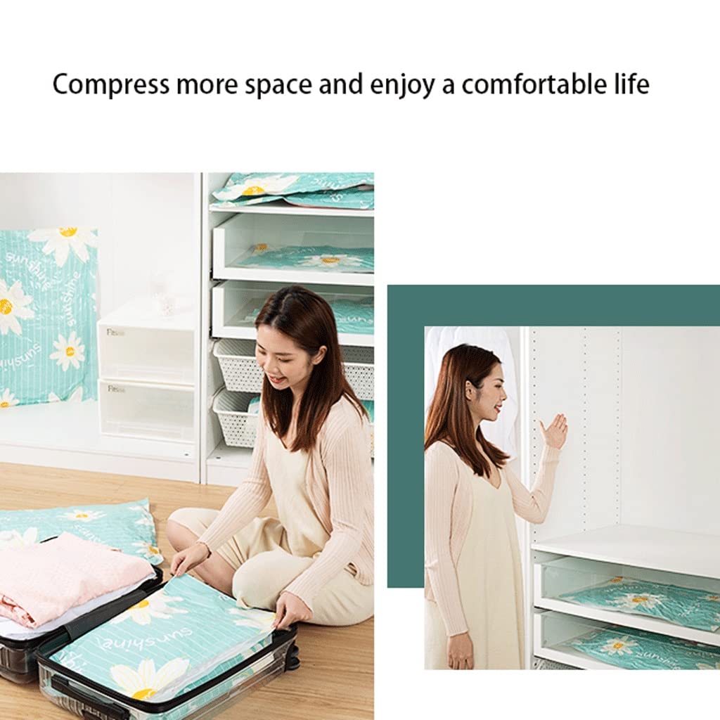 Bolsas de Ahorro de Espacio Bolsas de Sellado al vacío para Almacenamiento de Ropa con Bomba eléctrica Buena protección para Traje, Vestido, Chaqueta y Abrigos (Paquete de 2 pequeños)