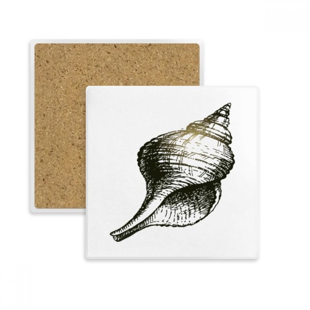 Tasse coaster porte de pierre escargot noir absorbant pour boisson
