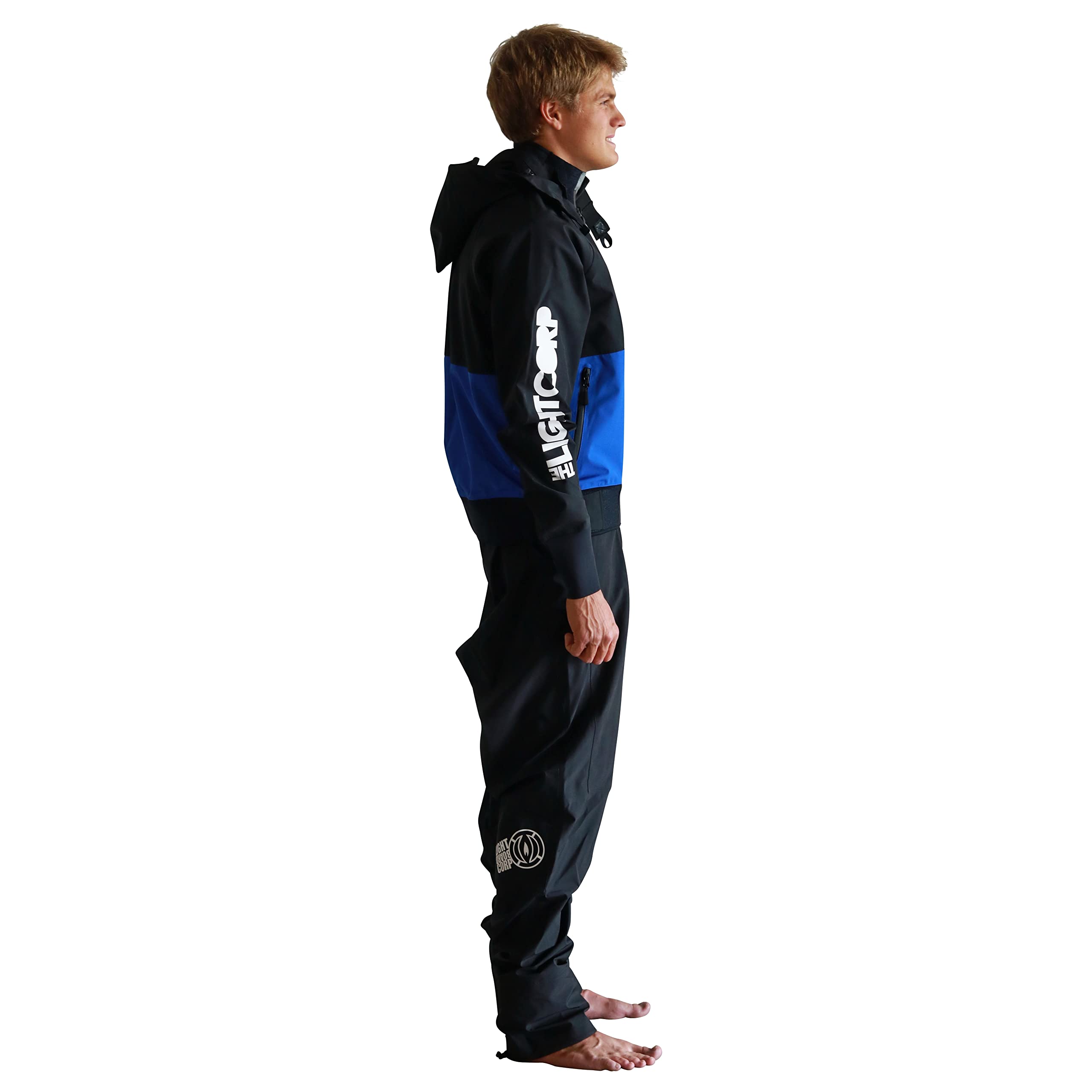 Unisex – Erwachsene Drysuit Lightboardcorp, Black/Blue, L
