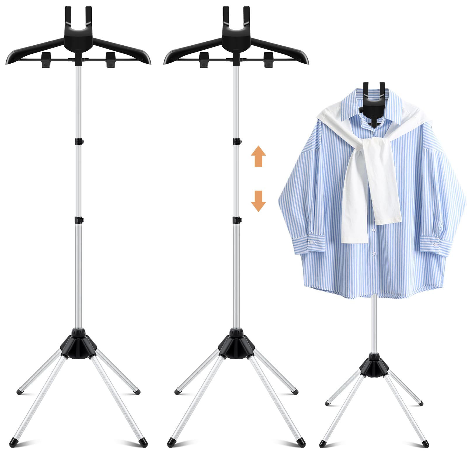 Présentoir à vêtements pour magasins et dressings réglable en métal Patelai