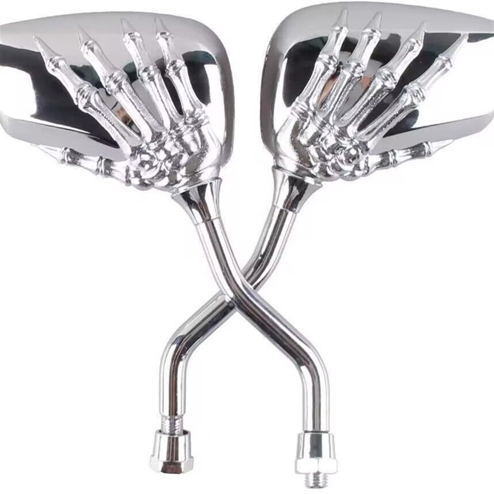 Motorbike Mirrors Universal Motorcycle Rearview Mirror with Screw Skeleton Skull Hand Claw Motorbike Side Mirrors Mirror for Motorbike (Color : H)