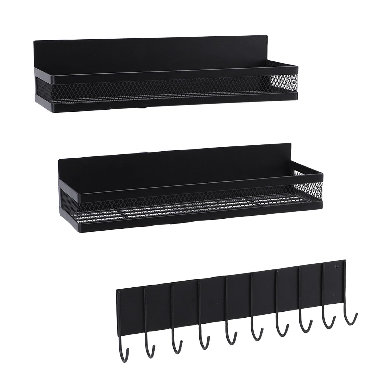 banapoy Estante Magnético para Refrigerador, Organizador de Estante de Almacenamiento de Metal, Estantes Magnéticos de Cocina con 2 Estantes y Gancho para Frigorífico, Microondas, Horno, Lavadora