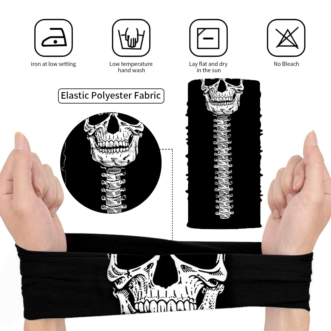 Meleager Multifunción Bandana, Pañuelo Tubular Calavera, 9 Piezas Pasamontañas de Calavera(s78-02), Bufanda Mágica sin Costuras para Deportes, para Halloween, Carnaval, Deportes al Aire Libre