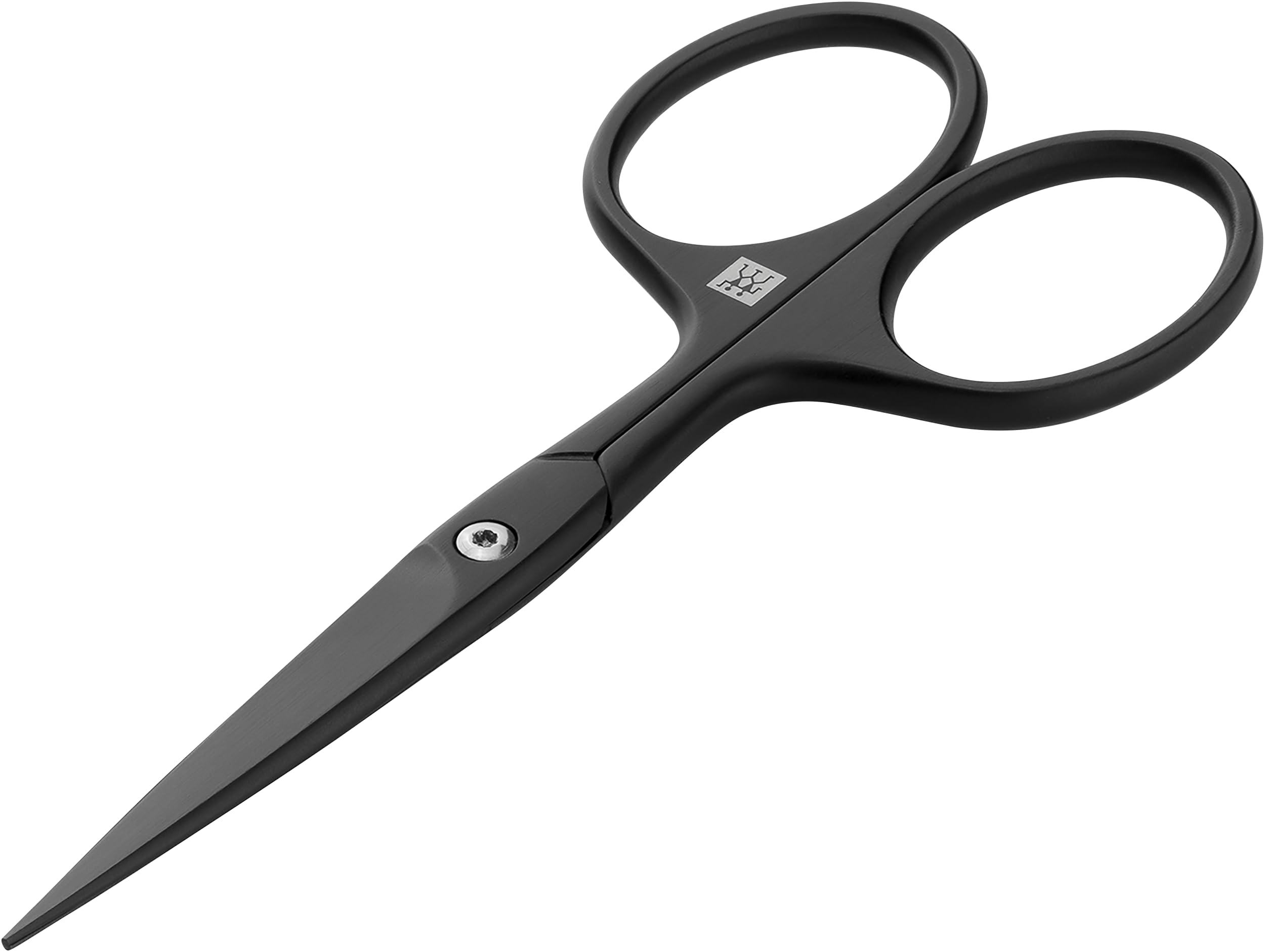 ZWILLING Bartschere (Mit erweiterter Griffbreite, kratzbeständig, gerade Schneide und feine Spitze), Premium, Schwarz, 115 mm