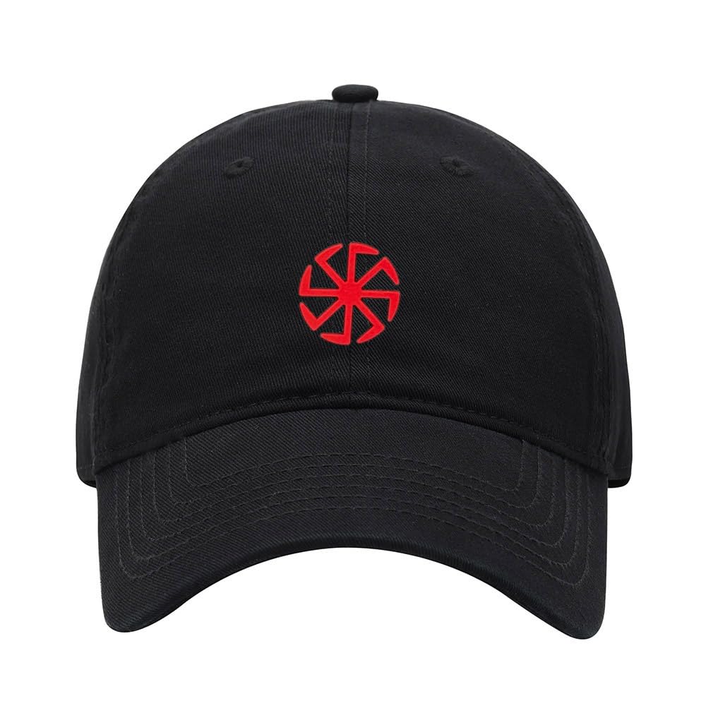Baseball Cap Men Women Red Viking Rune Embroidered Unisex Classic Adjustable Strapback Dad Hat