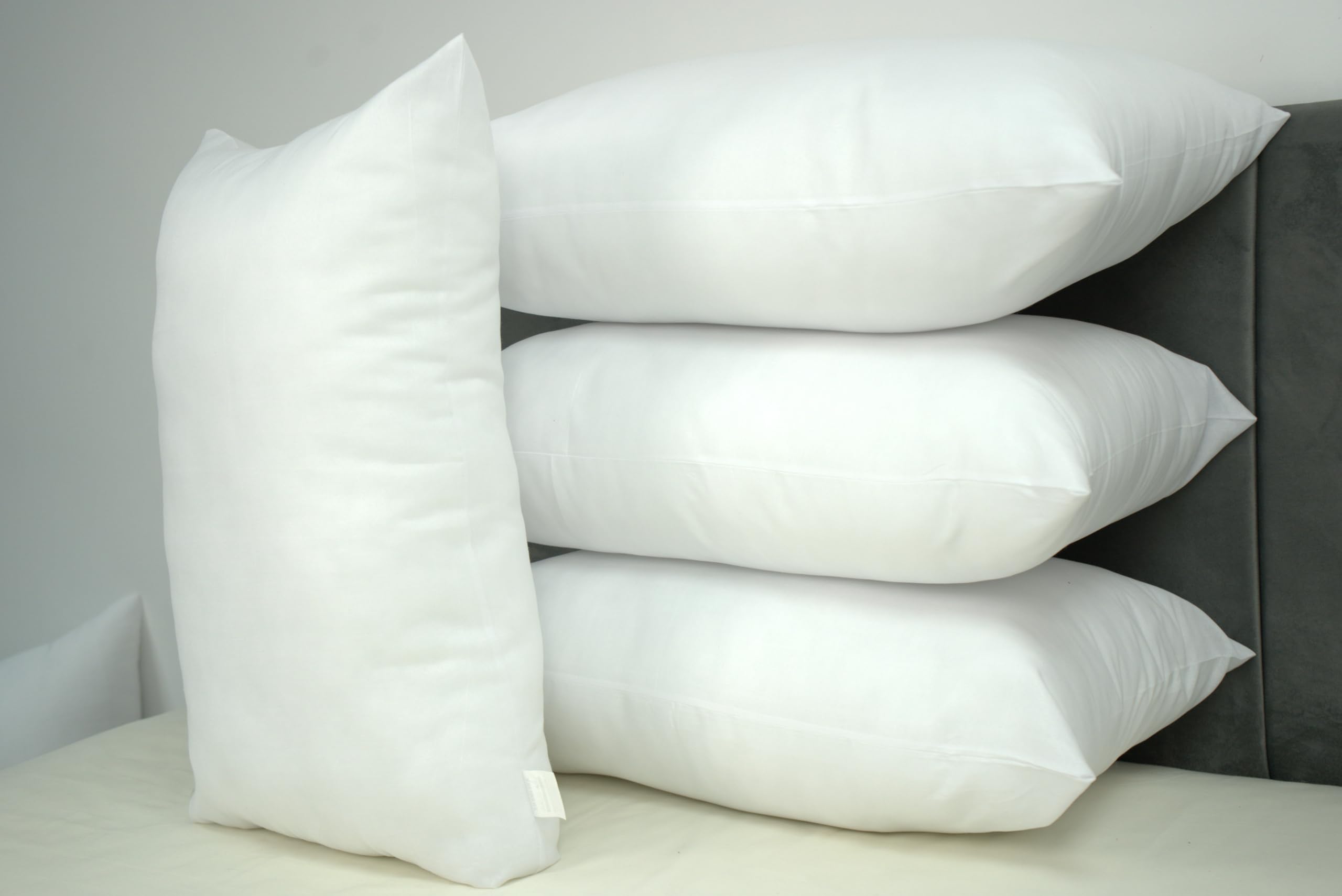 ARLINENS Virgin Hollow Fibre Standard Pillows-50x75 cm -Standard Size Hotel Quality Pillow for Sleeping - Bounce Back Support Bed Pillows -Hypoallergenic Soft Pillow in Pack of 6,8 &10 (Pack of 6)