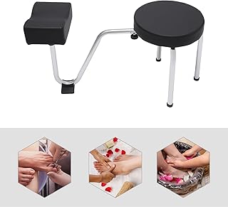 Ageanbri Modern Pedicure Chair, Black, Adjustable Height & Length, 22lbs Capacity, Spa Beauty Salon Studio Equipment Supplies