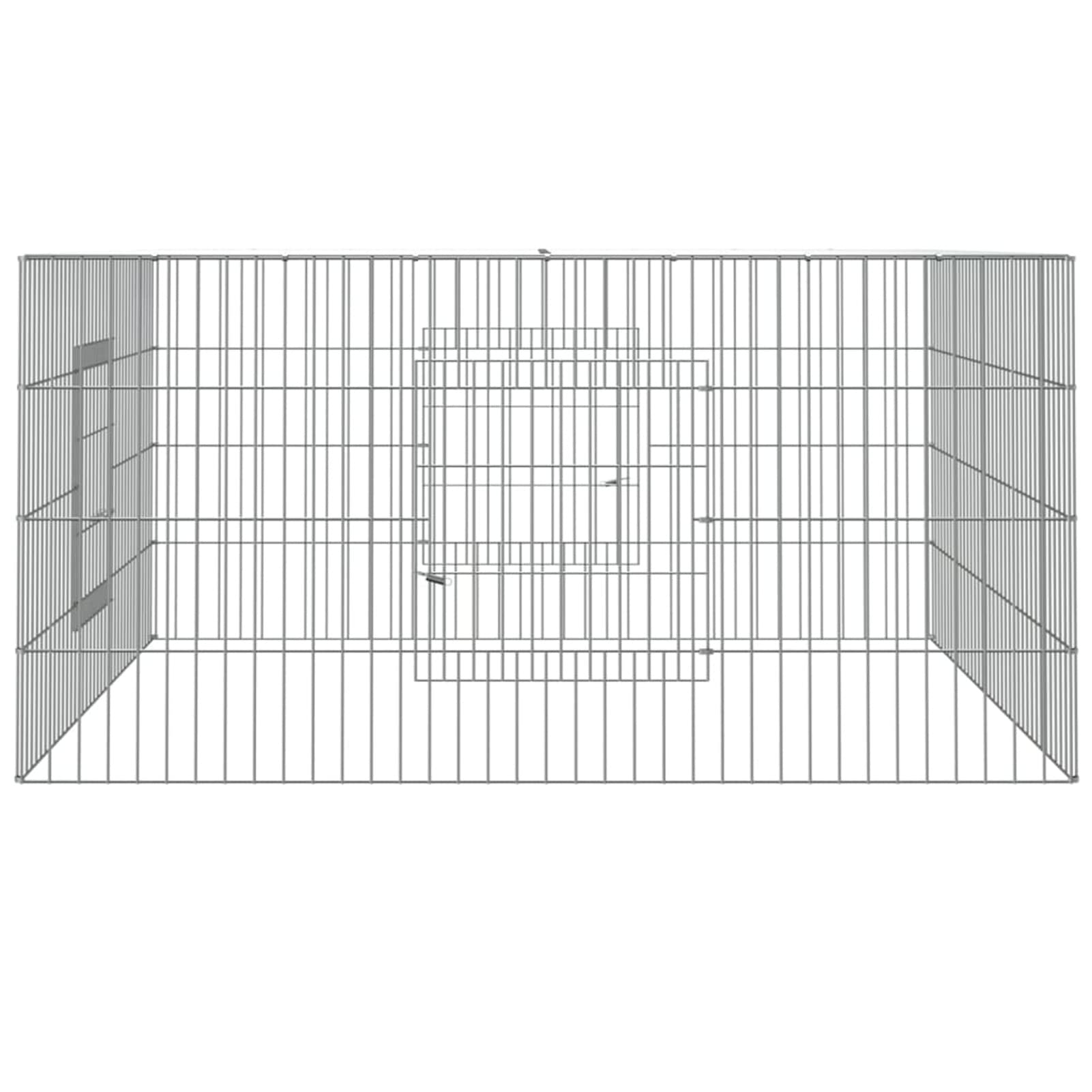 ShGaxin Jaula para Conejos Hierro galvanizado 110x110x55 cm, Jaula Cobaya, Corralito para Perros, Vallas para Perros, Valla para Mascotas, Recinto para Conejos - SPU:171562
