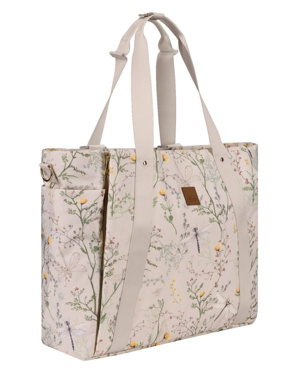 Kikkaboo Wickeltasche Florence Wickelunterlage, Reißverschluss, Flaschentaschen beige