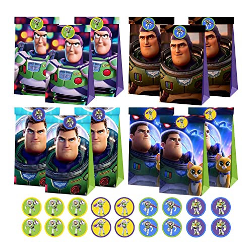 simyron Bolsas para Regalos de Fiesta Buzz Lightyear Bolsas chuches 12PCS Bolsas de Regalo Bolsas...