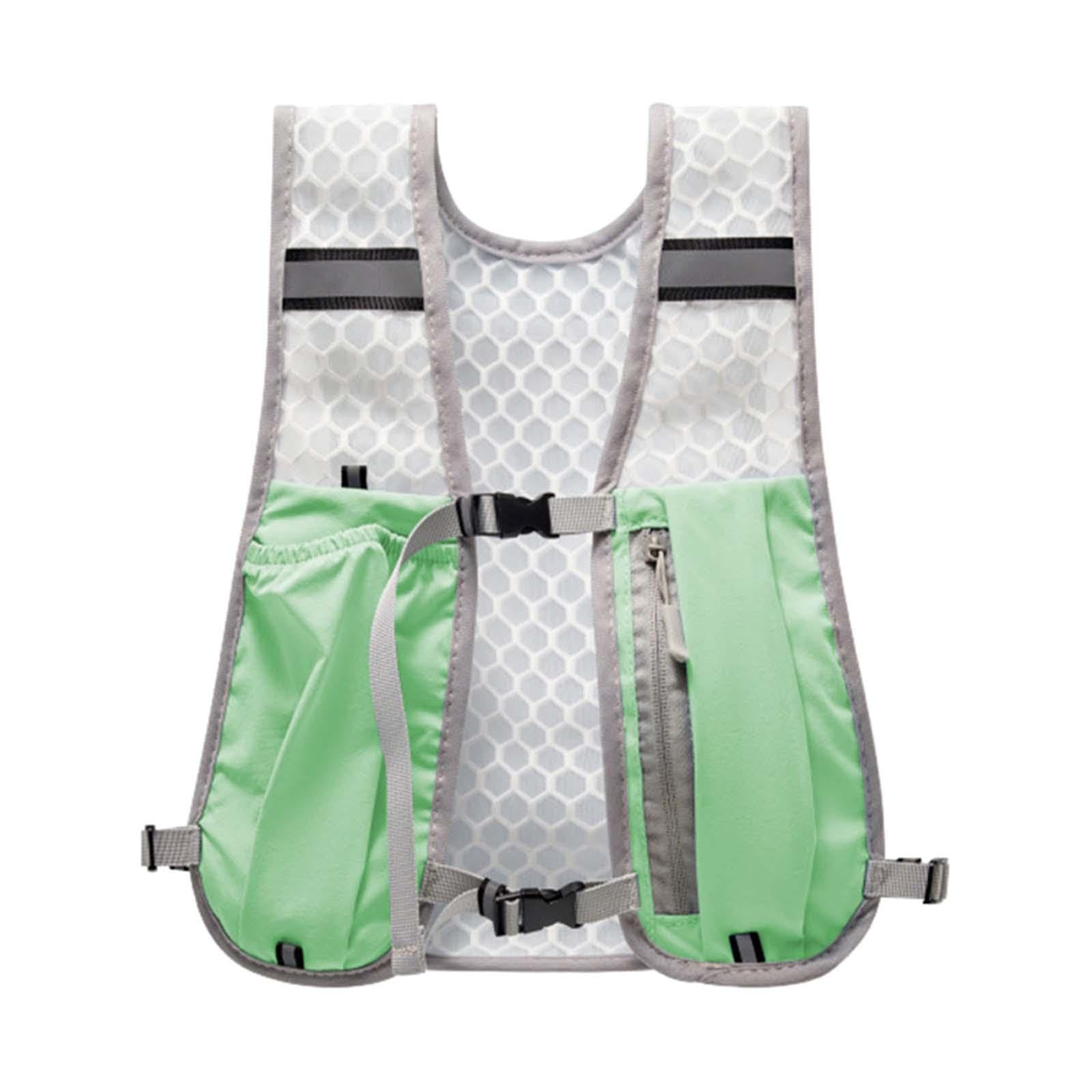 SAZ DEKOR Hydration Vest for Men Women Reflective Water Pack for Trail Race Marathoner Green-image-49