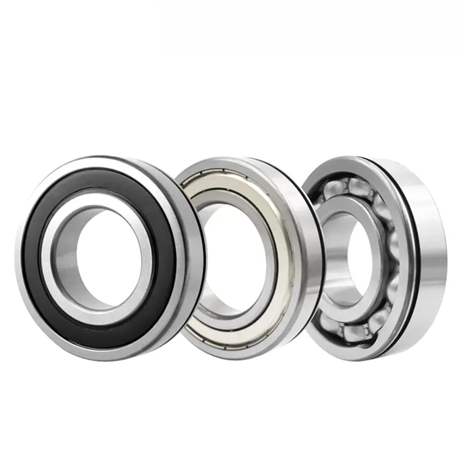 2PCS Bearing with Locating Snap Ring 6200N 6201N 6202N 6203N 6204N 6205N 6206N 6207N RS Rubber Seal ZZ Iron Seal(Rubber Seal,2PCS_6202N 15X35X11)